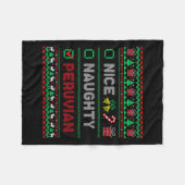 Leuke Ondeugende Peruaanse Kerstmis Checklist Peru Fleece Deken (Voorkant (Horizontaal))