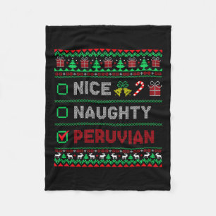 Leuke Ondeugende Peruaanse Kerstmis Checklist Peru Fleece Deken