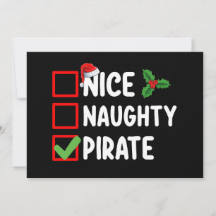 Leuke Ondeugende Pirate Familie Matching Kerstlijs Kaart