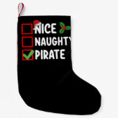 Leuke Ondeugende Pirate Familie Matching Kerstlijs Kleine Kerstsok (Voorkant)