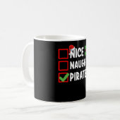 Leuke Ondeugende Pirate Familie Matching Kerstlijs Koffiemok (Voorkant links)