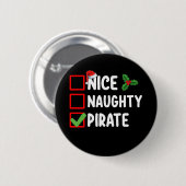 Leuke Ondeugende Pirate Familie Matching Kerstlijs Ronde Button 5,7 Cm (Voorkant /achterkant)
