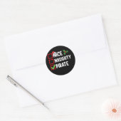 Leuke Ondeugende Pirate Familie Matching Kerstlijs Ronde Sticker (Envelop)