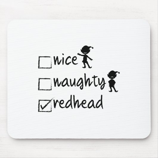 Leuke Ondeugende Redhead - Xmas Gift Idee Grappige Muismat (Voorkant)