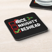 Leuke ondeugende roodharige familie bijpassende ke bier onderzetter (Linkerzijde)