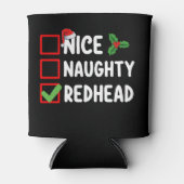 Leuke ondeugende roodharige familie bijpassende ke blikjeskoeler (Voorkant)