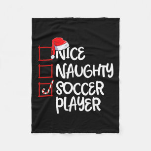 Leuke Ondeugende Voetbalspeler Leuk Voetbal Kerstm Fleece Deken
