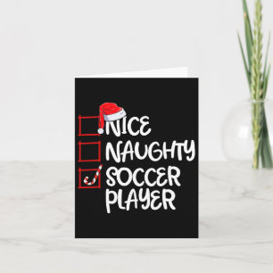 Leuke Ondeugende Voetbalspeler Leuk Voetbal Kerstm Kaart