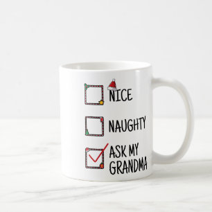 Leuke ondeugende vraag mijn oma Grappige kerst Kin Koffiemok