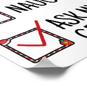 Leuke ondeugende vraag mijn oma Grappige kerst Kin Poster (Hoek)