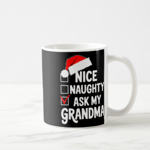 Leuke ondeugende vraag mijn oma grappige kerstlijs koffiemok