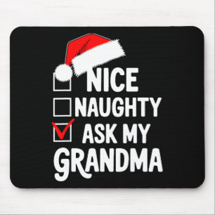 Leuke ondeugende vraag mijn oma grappige kerstlijs muismat