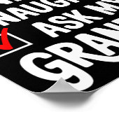 Leuke ondeugende vraag mijn oma grappige kerstlijs poster (Hoek)