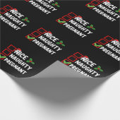 Leuke ondeugende zwangere kerstlijst Zwangerschap Cadeaupapier (Hoek)