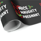 Leuke ondeugende zwangere kerstlijst Zwangerschap Cadeaupapier (Rol Hoek)