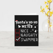 Leuke ondeugende zwemmer kerstlijst zwemmen grappi kaart (Gele Bloem)