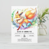 Leuke online Fox Verjaardag Kaart (Staand voorkant)