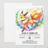 Leuke online Fox Verjaardag Kaart (Voorkant / Achterkant)