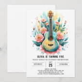 Leuke online gitaar verjaardag kaart (Voorkant / Achterkant)