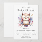 Leuke online uil Baby shower Kaart (Voorkant / Achterkant)
