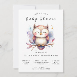 Leuke online uil Baby shower Kaart