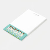 Leuke onruststokers Jack Russell Terriers line-up Post-it® Notes (Schuin)