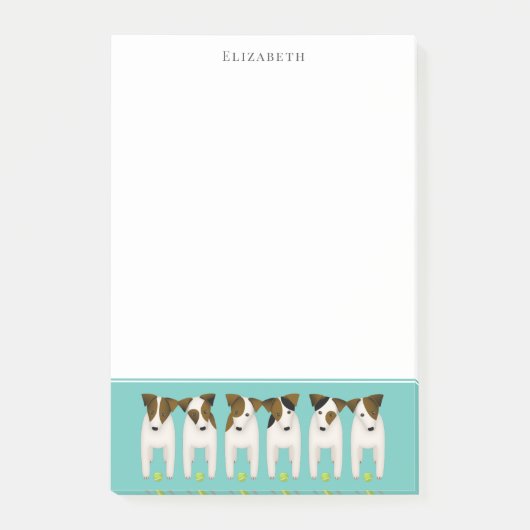 Leuke onruststokers Jack Russell Terriers line-up Post-it® Notes (Voorkant)