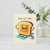 Leuke ontbijtliefhebbers toast briefkaart (Staand voorkant)