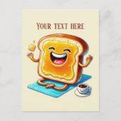 Leuke ontbijtliefhebbers toast briefkaart (Voorkant)