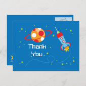 Leuke ontploffing uit ruimteschip jongens dank je  briefkaart (Voorkant / Achterkant)