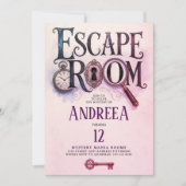 Leuke ontsnappingsruimte Pastel Roze Spionage Myst Kaart (Voorkant)