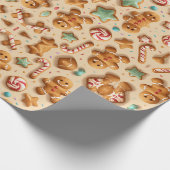 leuke ontwerper ginger bread cadeaupapier (Hoek)