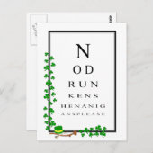 Leuke oogtest geen dronken shenanigans alsjeblieft briefkaart (Voorkant / Achterkant)