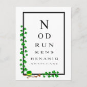 Leuke oogtest geen dronken shenanigans alsjeblieft briefkaart (Voorkant)