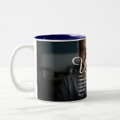 Leuke Oom, Funcle Definitie Modern Script Foto Tweekleurige Koffiemok (Links)