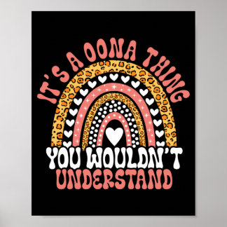 Leuke Oona Naam Luipaard Leuke Oona Verjaardagscit Poster