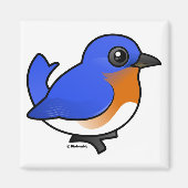 Leuke oosterse blauwvogel magneet (Voorkant)