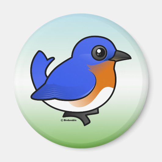 Leuke oosterse blauwvogel magneet (Voorkant)