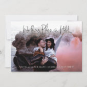 Leuke op maat gemaakte foto handgeschreven uitstel aankondiging (Voorkant)