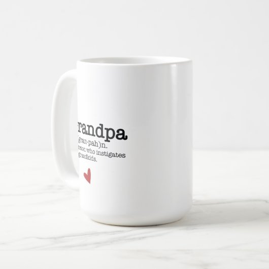 Leuke Opa Definitie Koffie Mok (Voorkant links)