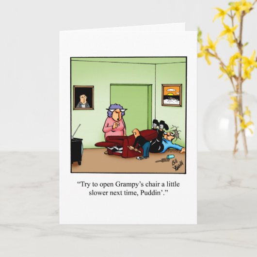 Leuke opa en oma dag kaart (Gele Bloem)