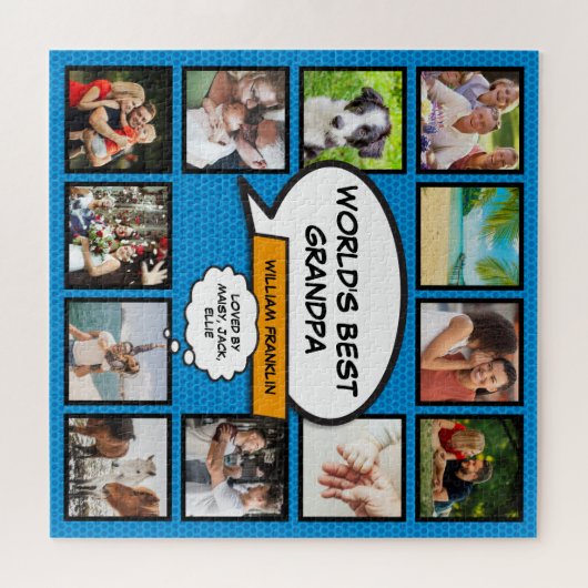 Leuke opa opa strip foto collage  legpuzzel (Horizontaal)