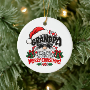Leuke opa speelse kerst cadeau uit waardering keramisch ornament