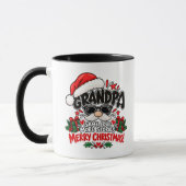 Leuke opa speelse kerst dankbaarheid cadeau mok (Links)