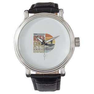 Leuke Opa Vintage Vis T-Shirt Design_1 Horloge