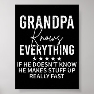Leuke Opa Weet Alles Vintage Cadeau Poster