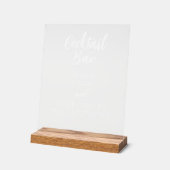 Leuke Open Bar Pak Een Cocktail Drank Uitnodiging Acryl Bord (Hoek)