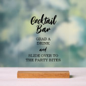 Leuke Open Bar Pak Een Cocktail Drink Uitnodiging Acryl Bord (Neutraal)