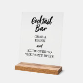 Leuke Open Bar Pak Een Cocktail Drink Uitnodiging Acryl Bord (Hoek)