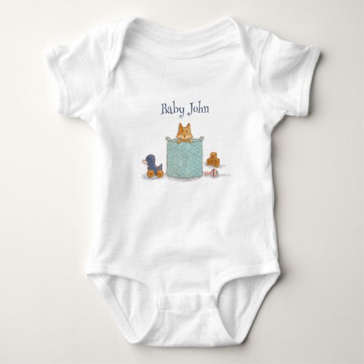 Leuke Oranje Baby Fox Illustratie Romper (Voorkant)